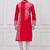 Red ps viscose premium designer festive wear kurta trouser set