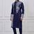 Navy blue ps viscose premium designer festive wear kurta trouser set