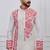 White ps viscose premium designer festive wear kurta trouser set