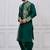 Green ps viscose premium designer festive wear bengali dhoti kurta set