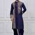 Navy blue ps viscose premium designer festive wear bengali dhoti kurta set