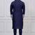Navy blue ps viscose premium designer festive wear kurta trouser set