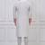 White ps viscose premium designer festive wear kurta trouser set