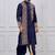 Navy blue ps viscose premium designer festive wear bengali dhoti kurta set