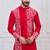 Red ps viscose premium designer festive wear kurta trouser set