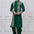Green ps viscose premium designer festive wear bengali dhoti kurta set