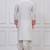 White ps viscose premium designer festive wear bengali dhoti kurta set
