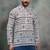 Grey color khadi-moubani print premium designer festive wear short kurta only