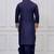 Navy blue ps viscose premium designer festive wear bengali dhoti kurta set