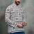 Grey color khadi-moubani print premium designer festive wear short kurta only