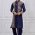 Navy blue ps viscose premium designer festive wear bengali dhoti kurta set