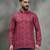 Pink color cotton print premium designer festive wear short kurta only