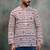 Purple color khadi-moubani print premium designer festive wear short kurta only
