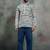 Green color khadi-moubani print premium designer festive wear short kurta only