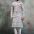 Grey khadi-moubani print premium designer festive wear kurta pyjama set