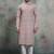 Brown coton print premium designer festive wear kurta pyjama set