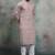 Brown coton print premium designer festive wear kurta pyjama set