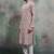Brown coton print premium designer festive wear kurta pyjama set