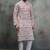 Purple khadi-moubani print premium designer festive wear kurta pyjama set