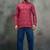 Pink color cotton print premium designer festive wear short kurta only