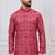 Pink coton print premium designer festive wear kurta pyjama set