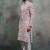 Purple khadi-moubani print premium designer festive wear kurta pyjama set