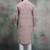 Brown coton print premium designer festive wear kurta pyjama set