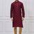 Maroon silk premium designer festive wear kurta pyjama set