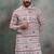 Purple khadi-moubani print premium designer festive wear kurta pyjama set