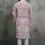 Purple khadi-moubani print premium designer festive wear kurta pyjama set