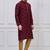Maroon silk premium designer festive wear kurta pyjama set