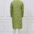 Green coton print premium designer festive wear kurta pyjama set