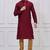 Maroon silk premium designer festive wear kurta pyjama set