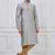 Grey silk premium designer festive wear kurta pyjama set