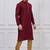 Maroon silk premium designer festive wear kurta pyjama set