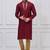 Maroon silk premium designer festive wear kurta pyjama set