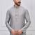 Grey silk premium designer festive wear kurta pyjama set