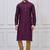 Purple silk premium designer festive wear kurta pyjama set