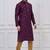 Purple silk premium designer festive wear kurta pyjama set