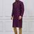 Purple silk premium designer festive wear kurta pyjama set