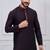 Dark purple silk premium designer festive wear kurta pyjama set