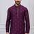 Purple silk premium designer festive wear kurta pyjama set