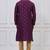 Purple silk premium designer festive wear kurta pyjama set