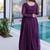 Purple Crunchy with Beads embroidery-work long kurti