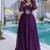 Purple Crunchy with Beads embroidery-work long kurti