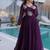 Purple Crunchy with Beads embroidery-work long kurti