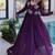 Purple Crunchy with Beads embroidery-work long kurti