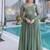 Green Crunchy with Beads embroidery-work long kurti