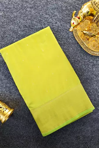 Lime Color Zari woven  Work art silk saree