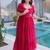 Pink Fendi Silk With Beads Embroidery Work Long Kurti